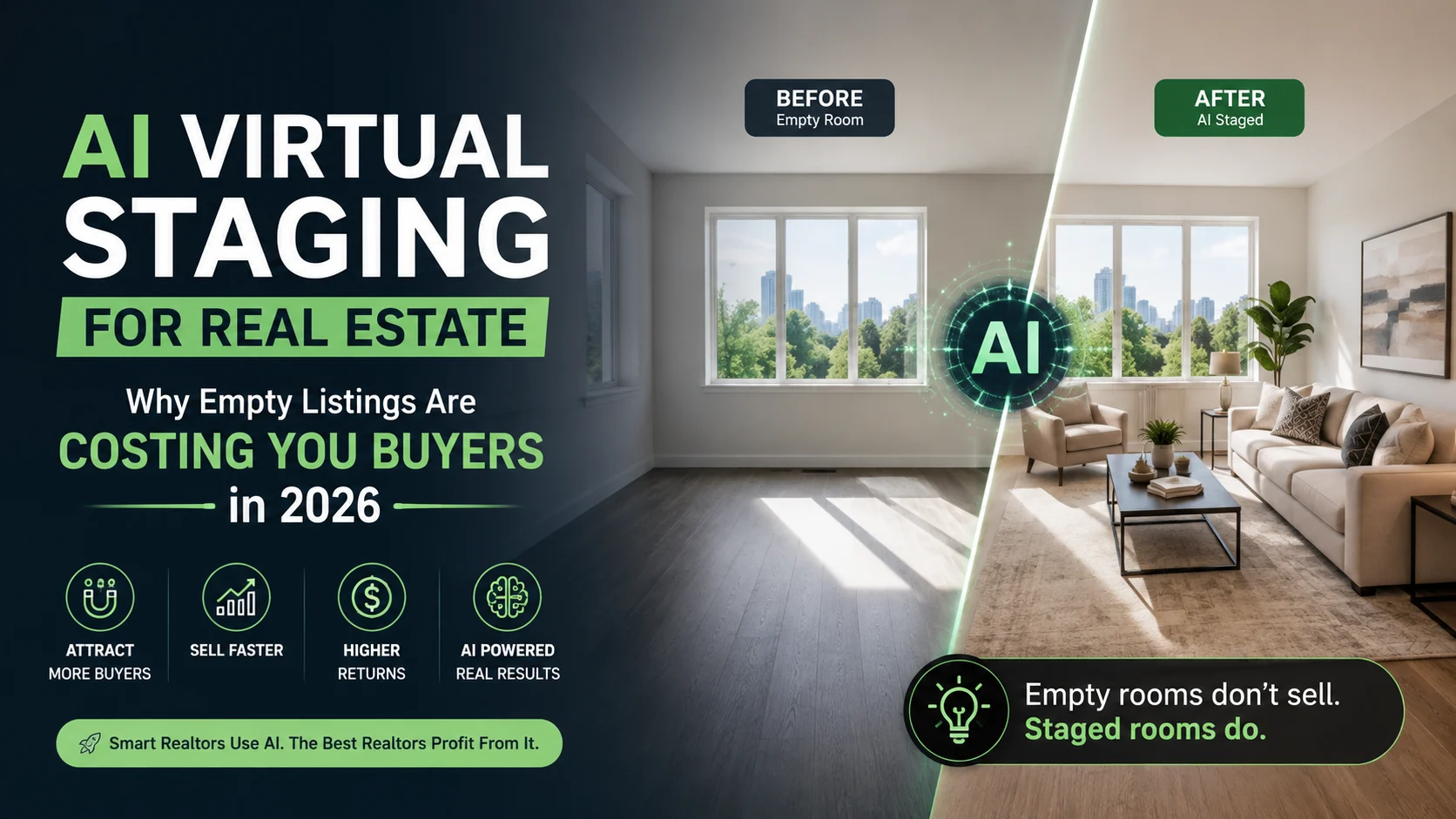 AI Virtual Staging for Real Estate: Why Empty Listings Are Costing You Buyers in 2026