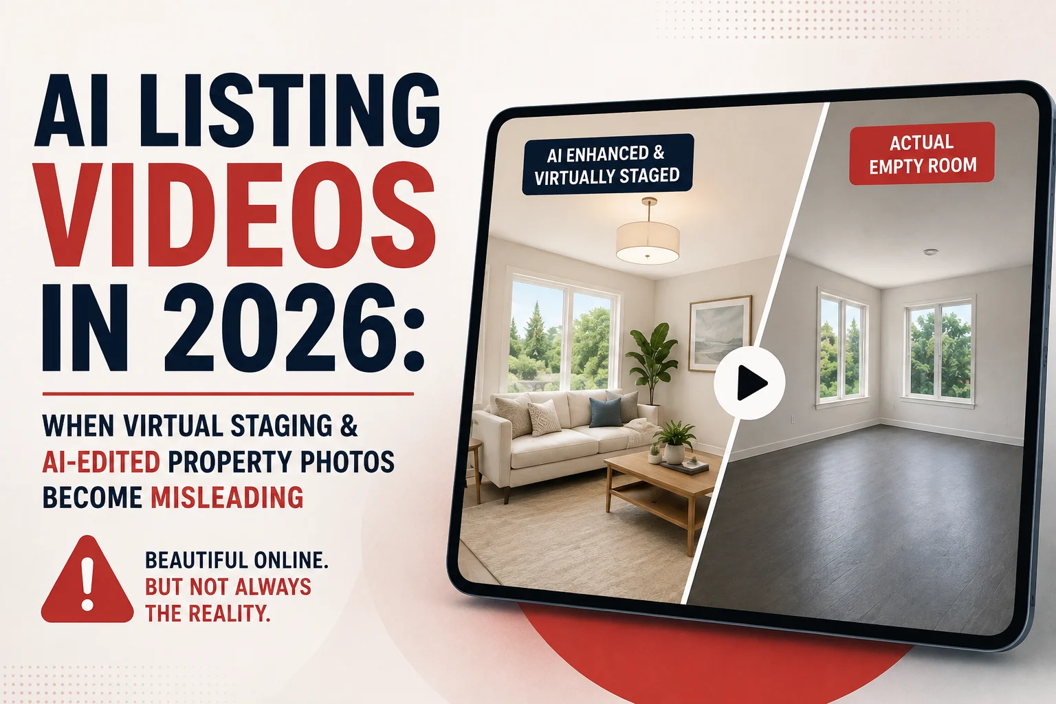 AI Listing Videos in 2026: When Virtual Staging & AI-Edited Property Photos Become Misleading | Estate Ai by Pixel Perfects Solutions