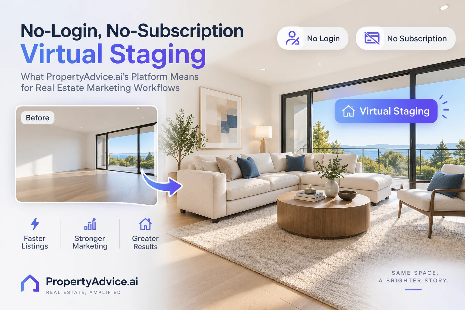 No-Login AI Virtual Staging: PropertyAdvice.ai and Real Estate Marketing Workflows